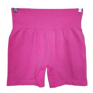 Large Hot Pink Stretchy Athletic Shorts